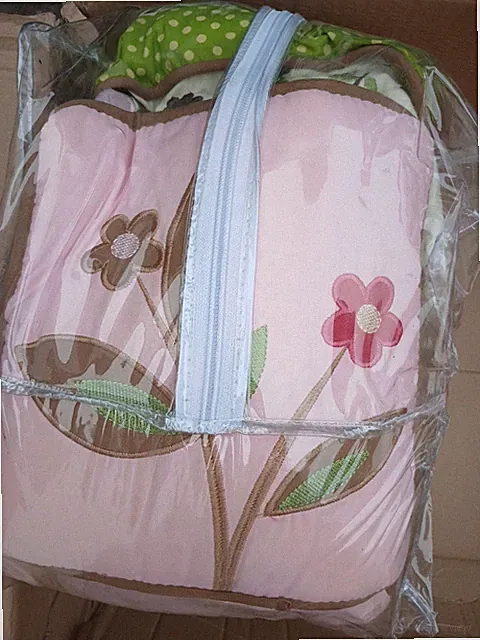 13 Pieces Crib Bedding Sets for Girls Pink