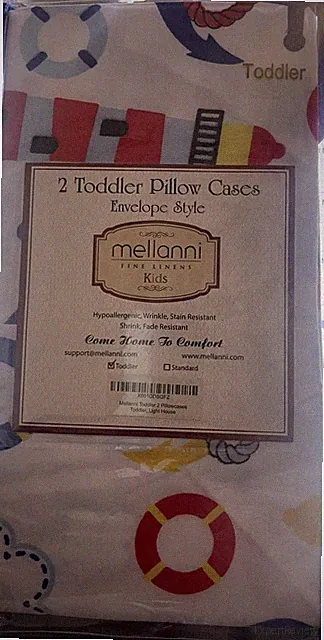 2 New Mellanni Fitted Toddler Crib Pillow Cases Boys Girls Set NEW