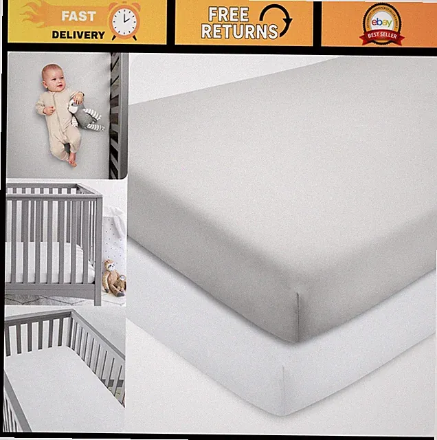 2-Pack Ultra-Soft Microfiber Fitted Crib Sheets - Breathable Baby Bedding - Fits