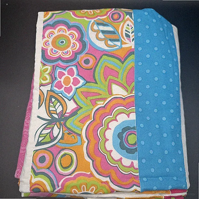 Boho Floral Baby Blanket Quilt 51” x 40” Cotton Nursery Playmat Bedding Throw