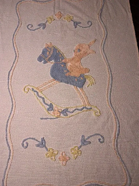 chenille bedspread vintage Baby bed