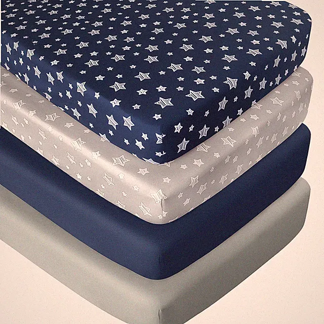 Crib Fitted Sheets Boys for Standard Crib/Toddler Bed Ultra Soft 4 Pack 52"x28"