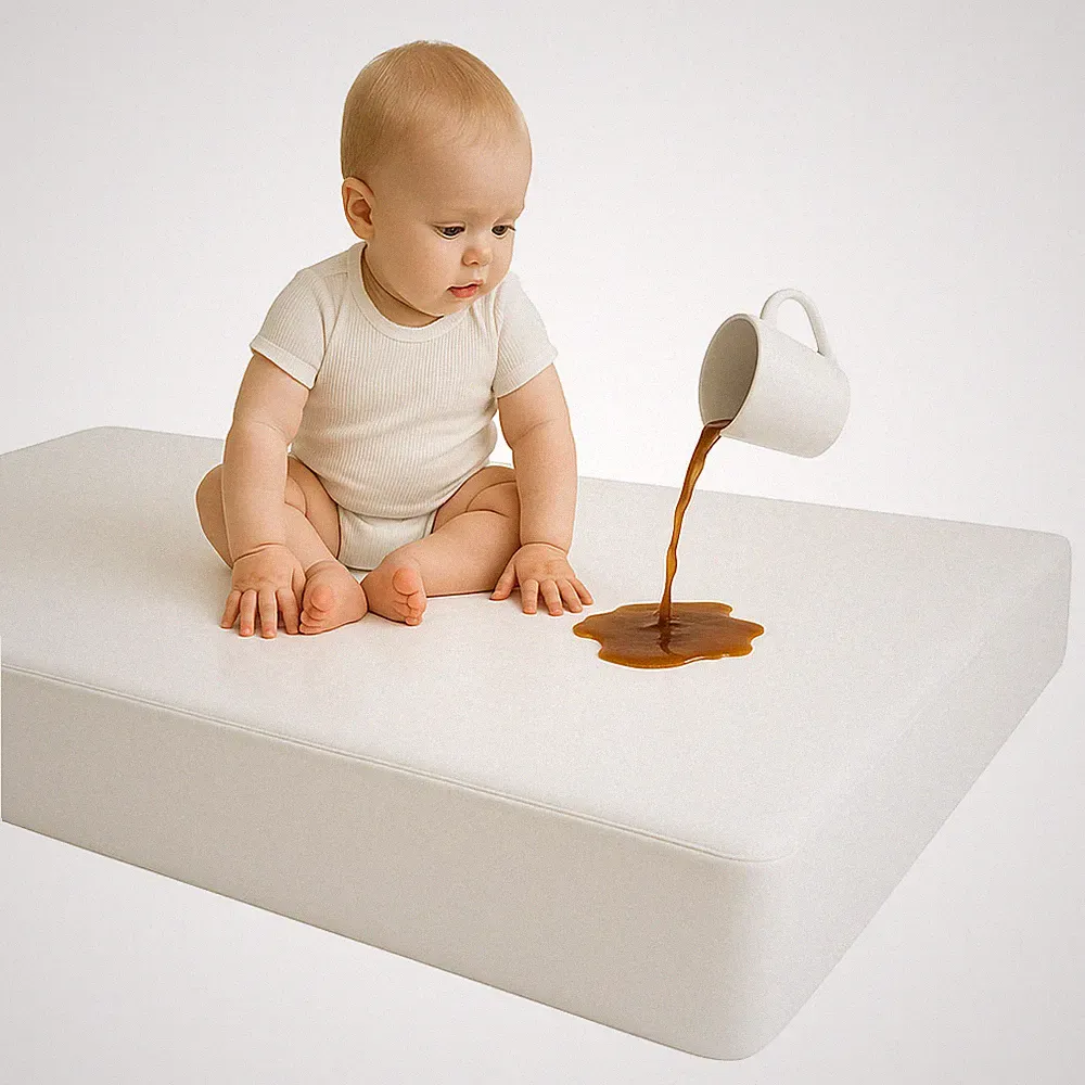 Fitted Crib Mattress Cover Vinyl 28"x52" Waterproof Baby Bed Protector Standard