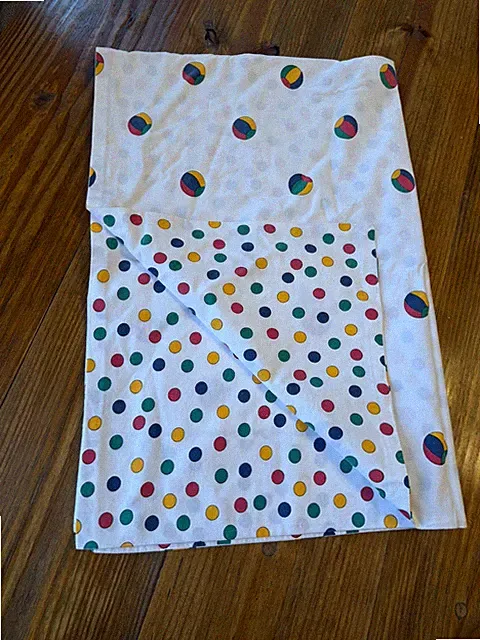 Handmade Toddler Crib Duvet Cover Large Pillowcase Beach Balls Vintage