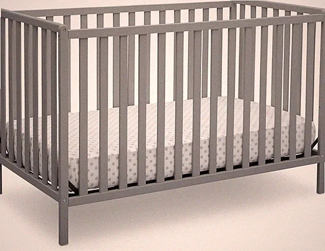 Heartland 4-In-1 Convertible Crib - Greenguard Gold Certified, Grey