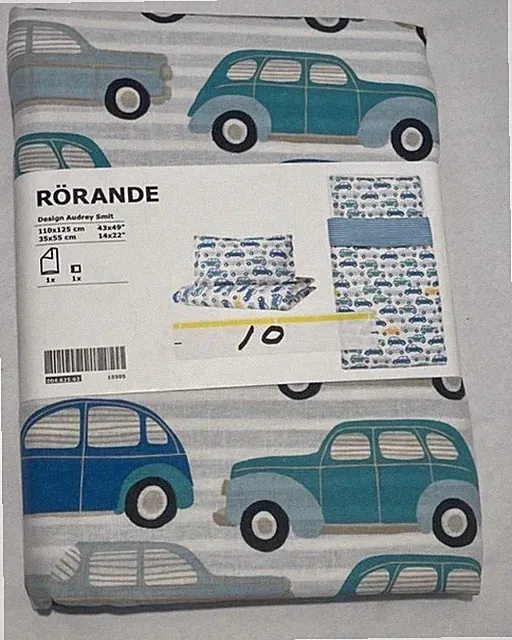 Ikea Rorande Crib Duvet Cover/Pillowcase Bedding NEW
