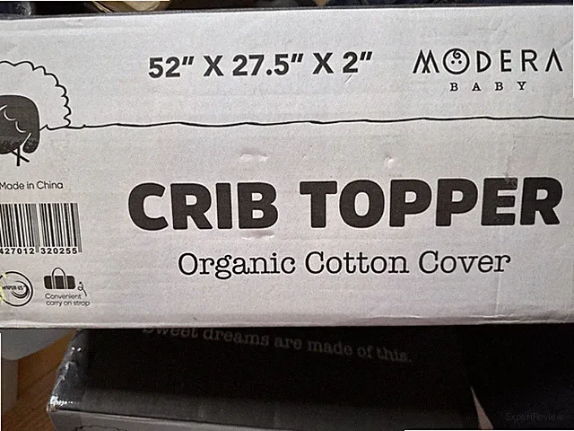 Modera Crib Baby Mattress Topper Pad, With Organic Cotton Cover Comfort NEW