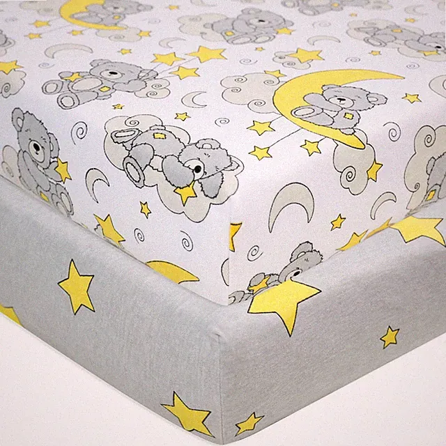Organic Crib Sheets (2 Pack) - 100% Organic Jersey Cotton Fitted Standard Size