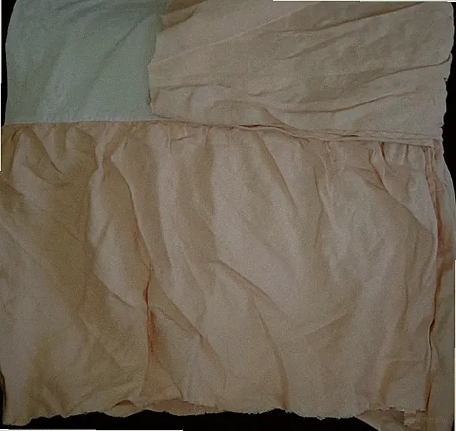 Pottery Barn Kids Bedskirt Crib Toddler Dusty Pink Fringe Linen 15" Drop 52x28