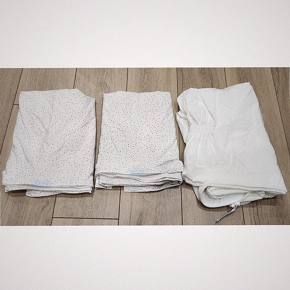 Quick Zip Crib Sheet Set 100% Cotton Fitted Toddler Bedding 1 base 2 sheets