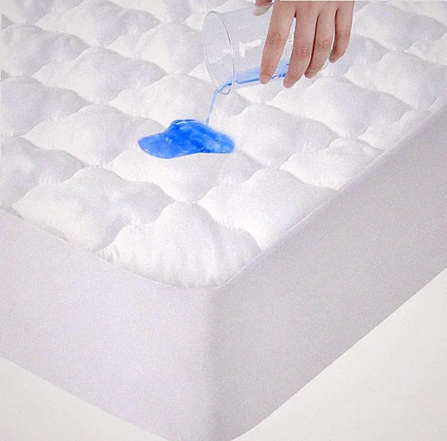 Quilted Waterproof Mattress Pad Breathable Mattress Protector Topper All Sizes