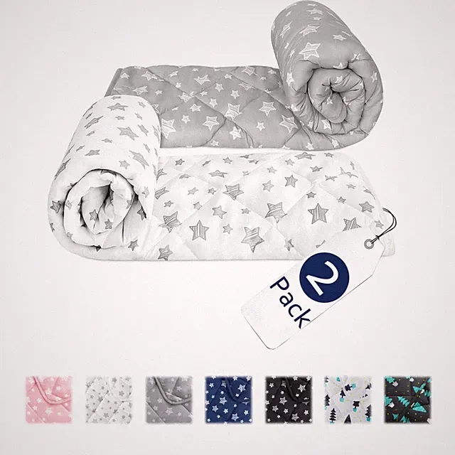 Toddler Comforter 39"x47" Down Alternative Baby Blanket Quilted Crib Comforter