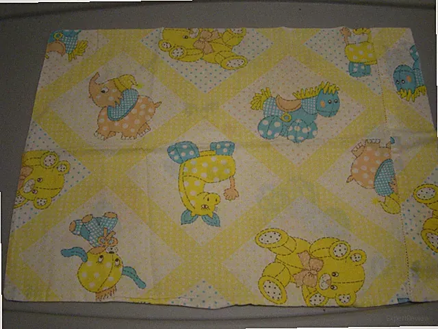 Vintage Baby Crib Pillowcase 17 x 12