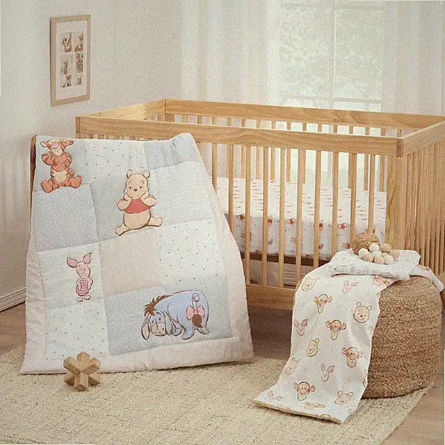 Winnie the Pooh Disney Sweet Hugs Crib Set - 3pc: Fitted Sheet
